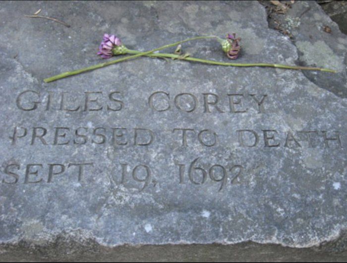 Giles Corey Memorial Stone