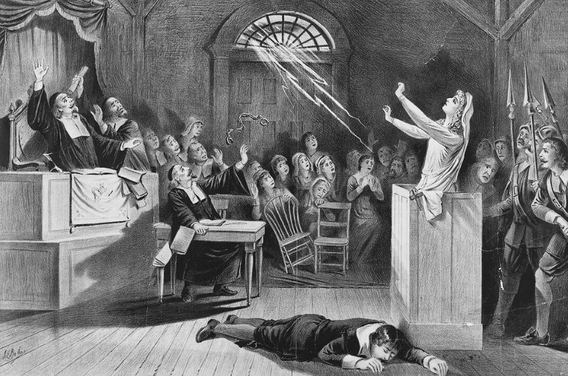 Representation of a witch trial