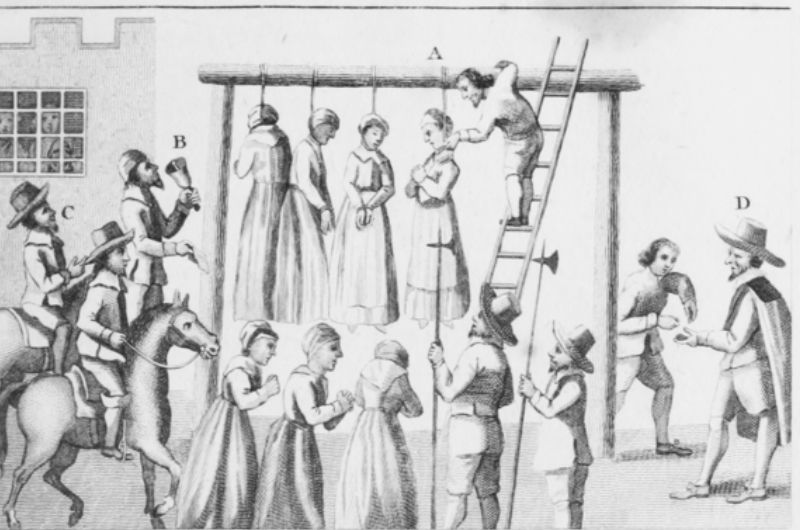 Witches are hanged